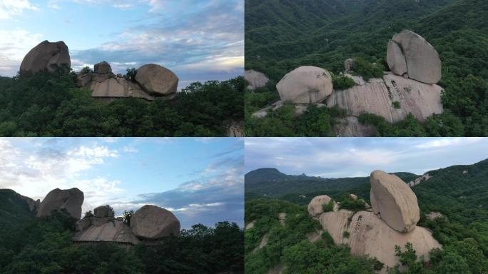 航拍天池山飞来石合集