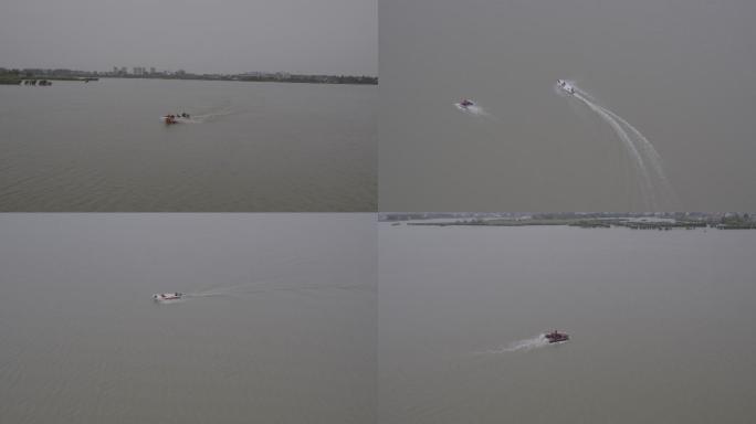 消防队水上救援航拍