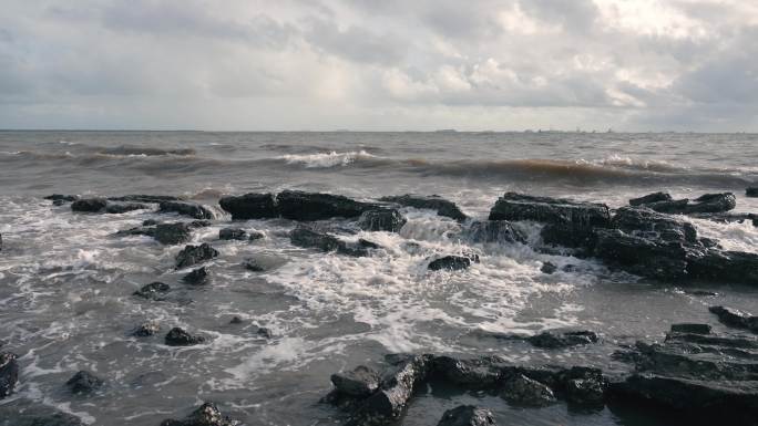 琼州海峡风浪-高速摄影