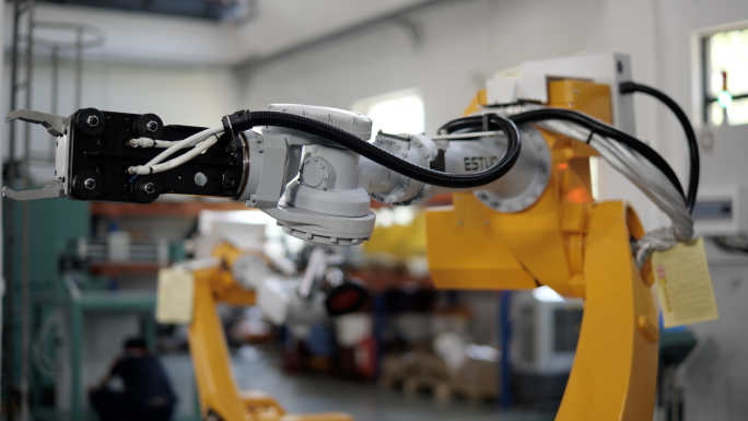 4K机器人生产，机器手臂，智能化工厂