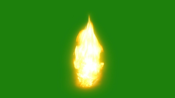 绿色背景下的火焰