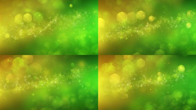 抽象粒子（黄色、绿色）-背景动画
