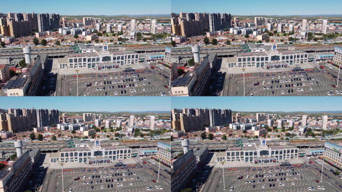 集宁乌兰察布地标航拍素材内蒙古自