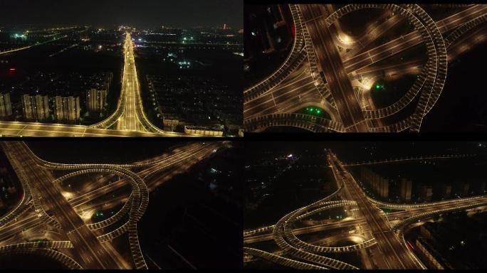 泰州道路夜景站前快速路东环快速路互通