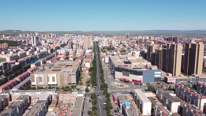 集宁乌兰察布地标航拍素材内蒙古自