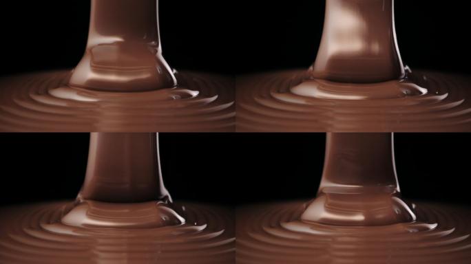 巧克力流下甜食融化流体