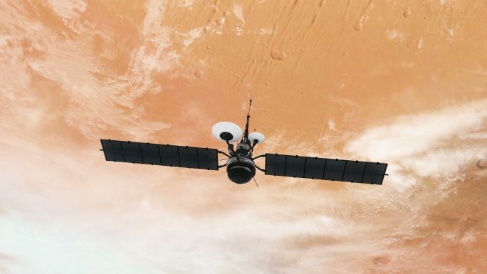 在火星附近轨道运行的卫星。太空任务。