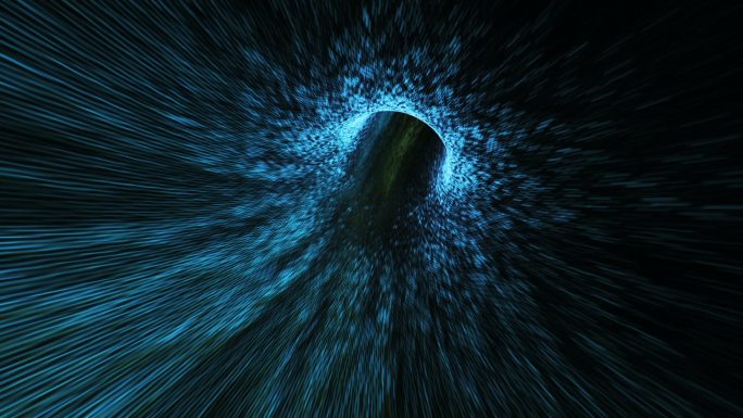 科幻隧道与奇妙的粒子光。