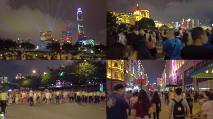 上海外滩南京东路人流4K实拍（5分钟）