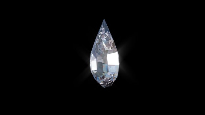3D水滴钻石透明通道素材
