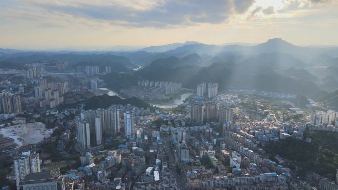 凯里城市日落场景