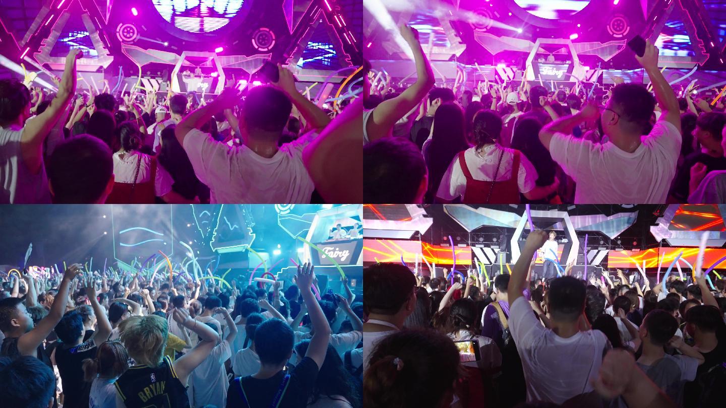 4k万人狂欢-演唱会上人山人海-音乐节