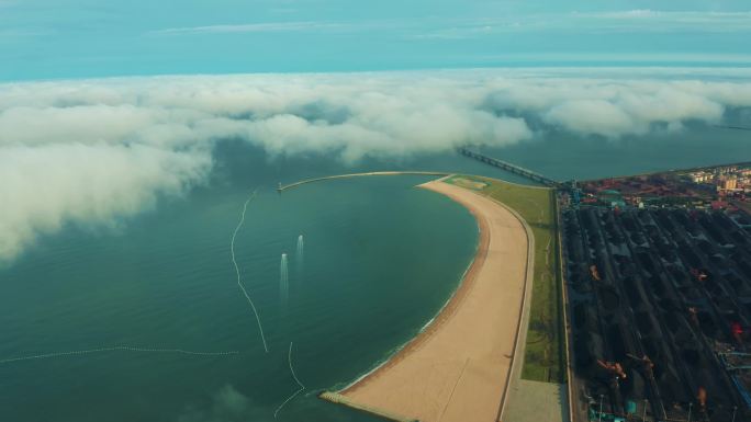 海龙湾云层美景航拍4K