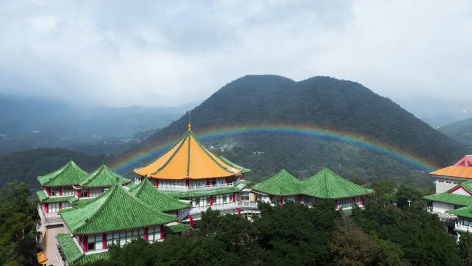 素材台北阳明山彩虹