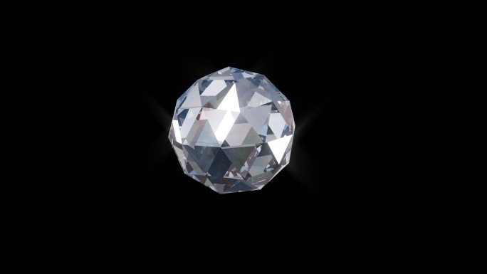 3D球形钻石透明通道素材