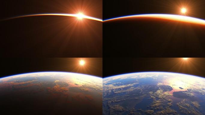 从太空看地球的奇妙景色。