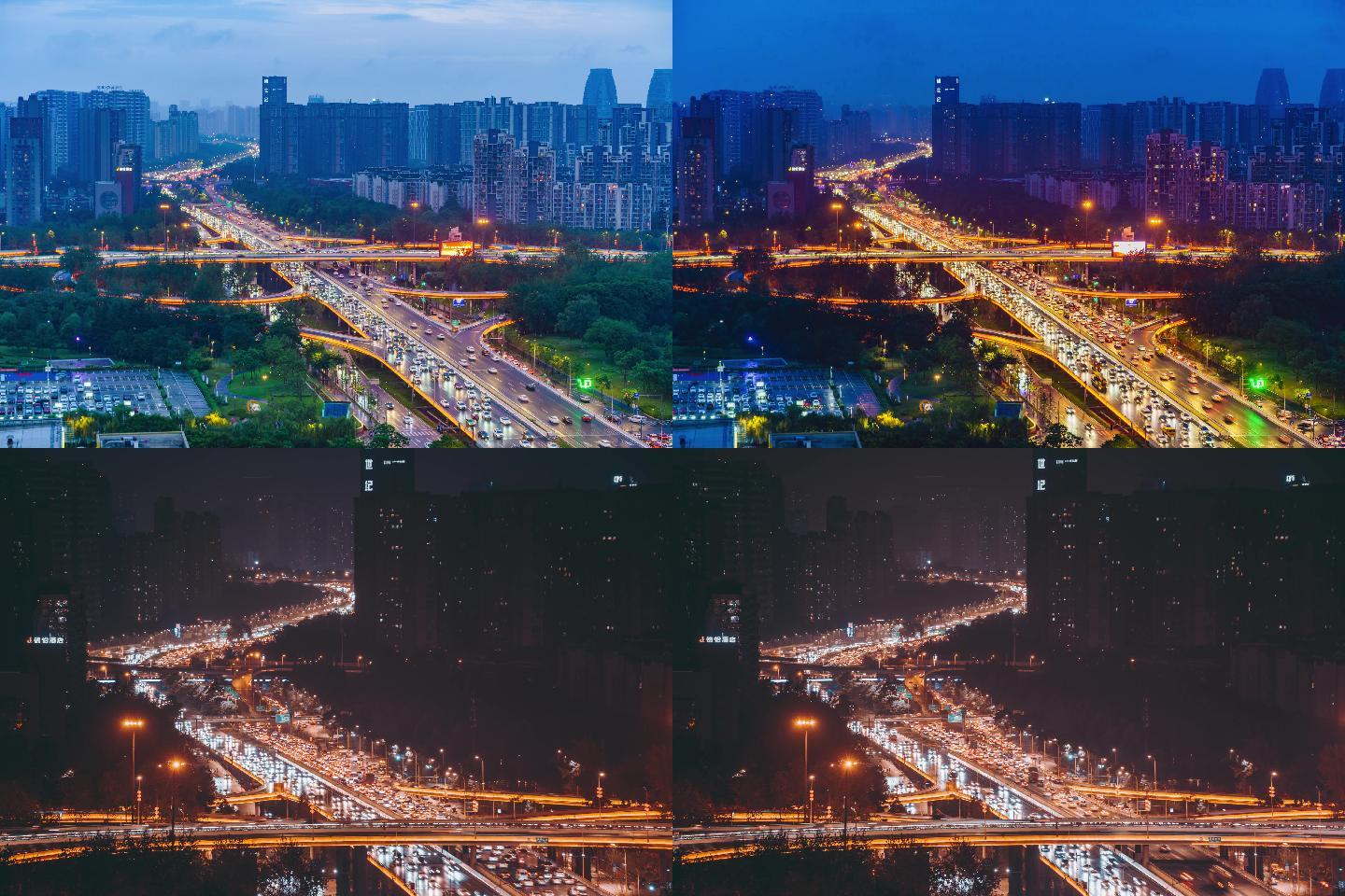 成都南三环夜景车轨延时摄影4K