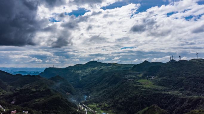 贵州花溪高坡大山延时摄影