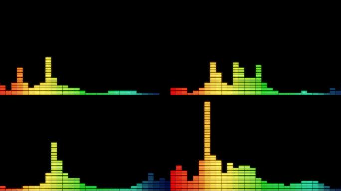 黑色背景中的均衡器-可循环