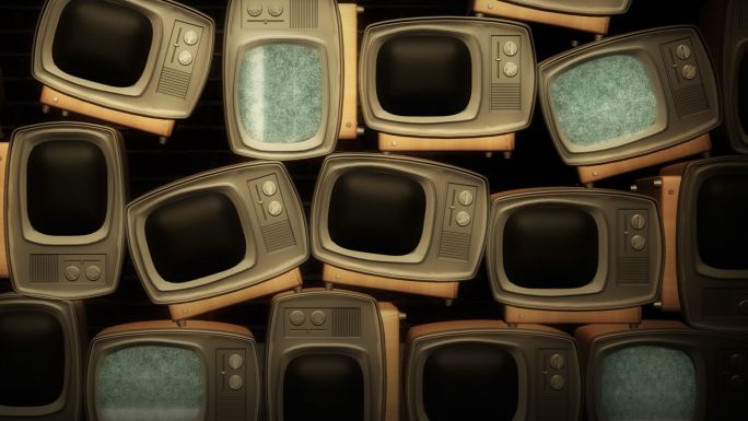 复古电视视频噪声波纹老旧电视信号视频信号