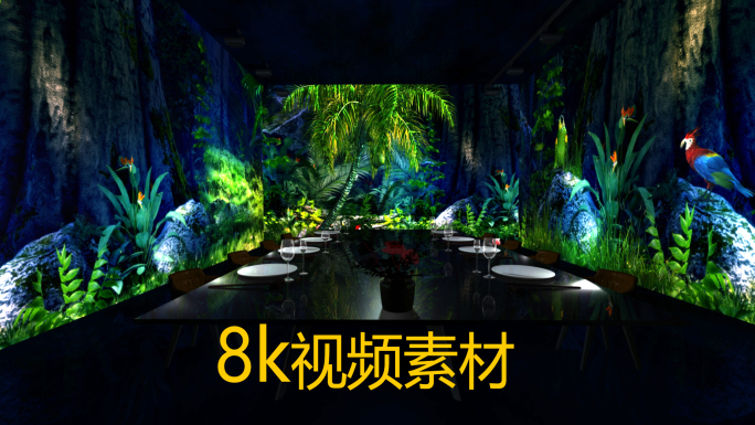 8K梦幻森林环幕全息视频素材