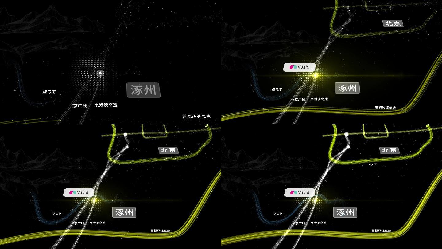 河北涿州粒子地图区位展示