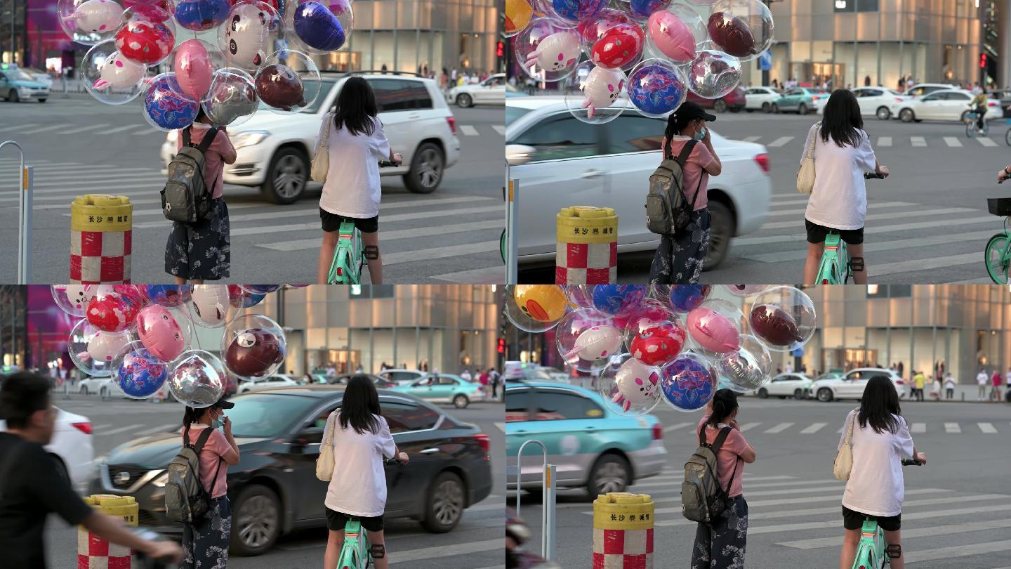 马路边卖气球