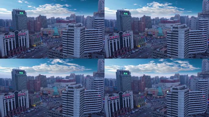 石家庄地标航拍素材河北省石