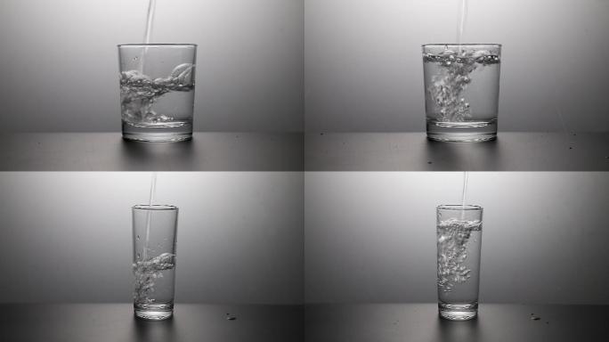 玻璃水杯倒水