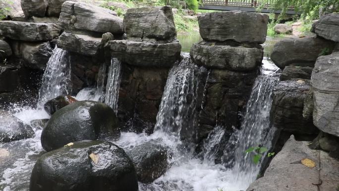 山水山涧自然风光水流瀑布视频