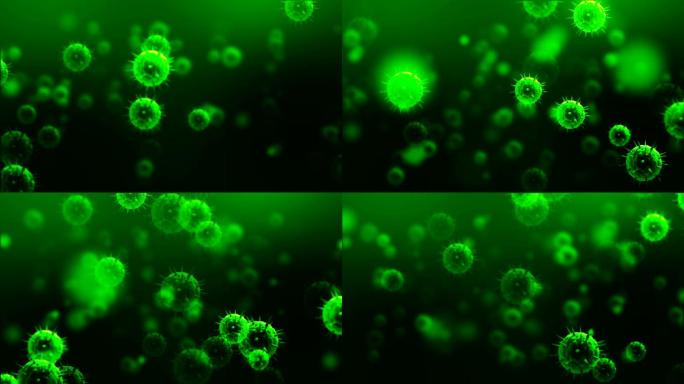 抽象绿色细胞循环