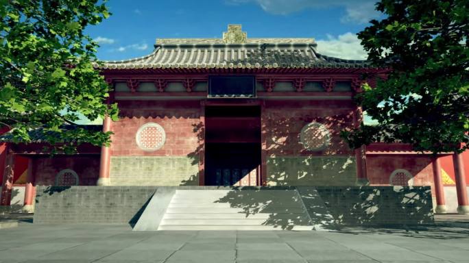 寺庙古建戏耍舞台