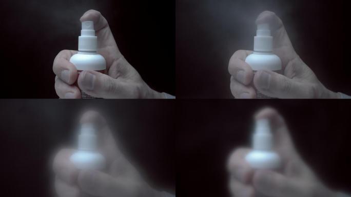 气雾剂瓶向相机喷射液体