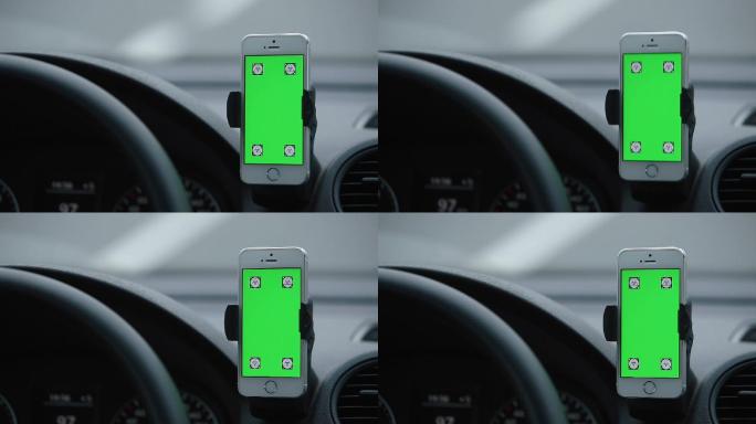 开车时车内有绿屏手机