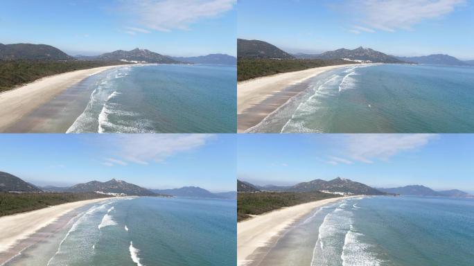 4k海岸沙滩航拍空镜