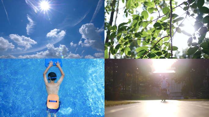 夏日暑期生活风景空镜合集视频素材
