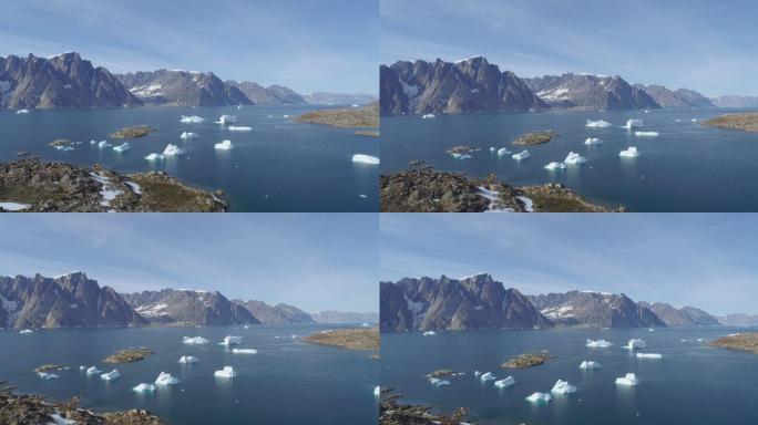 令人惊叹的格陵兰冰山和山脉