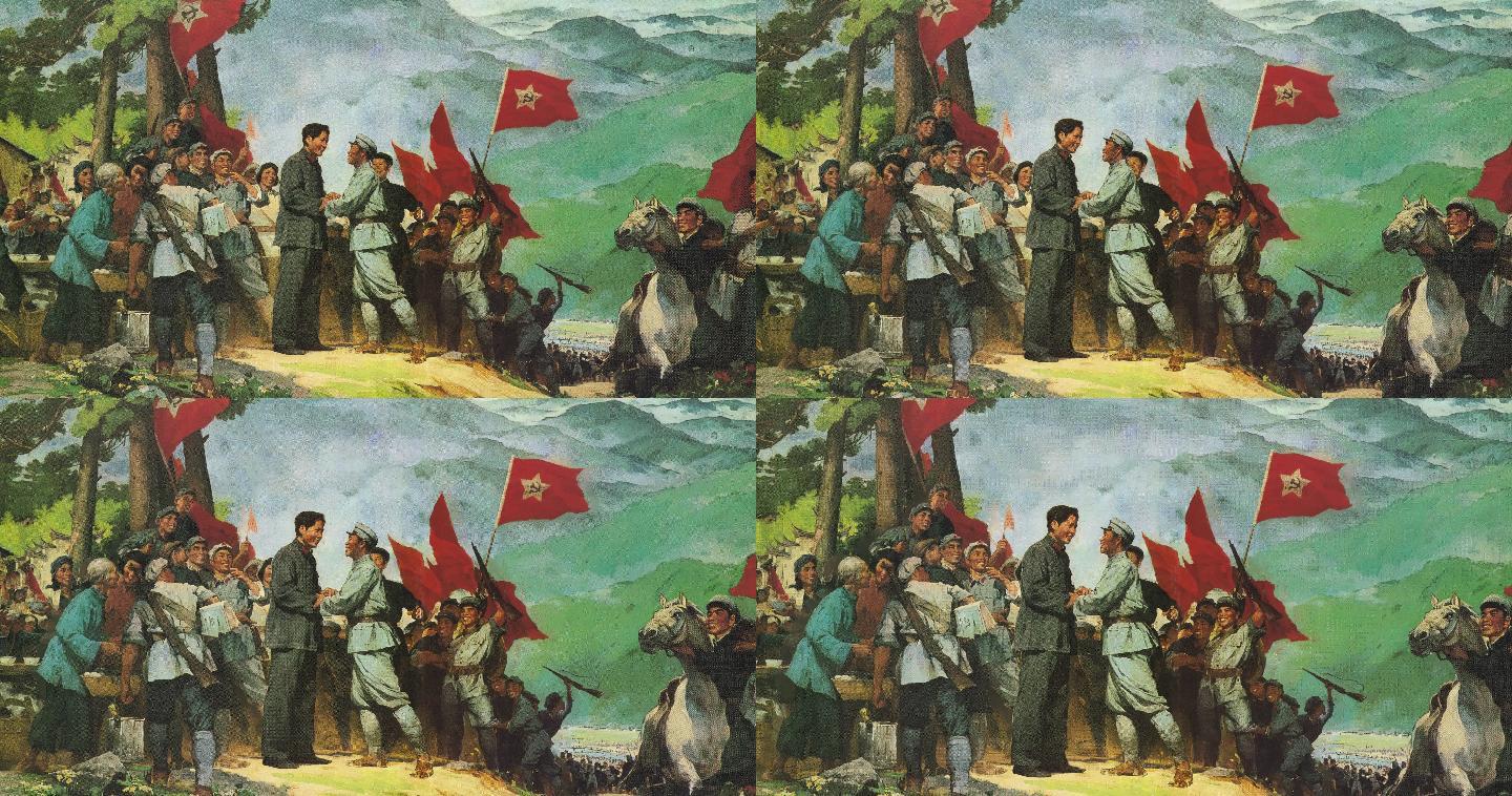 解放战争红军井冈山会师_视频素材包下载(编号:6129807)_舞台背景_光