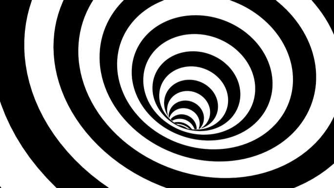 黑白抽象催眠螺旋圆