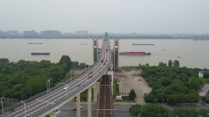 九江长江大桥航拍4K素材