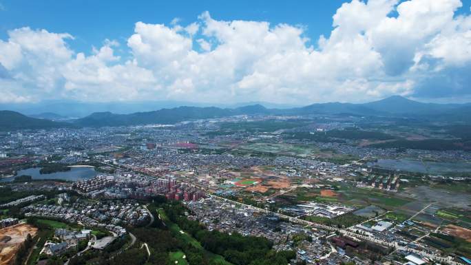 云南腾冲城市全景