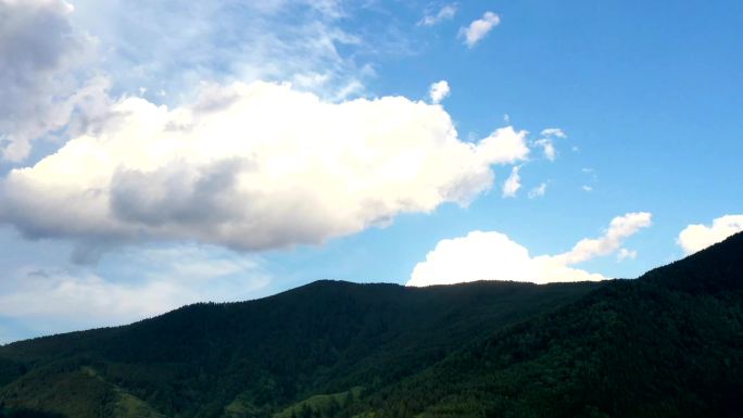 航拍佛教名山五台山山景日落延时