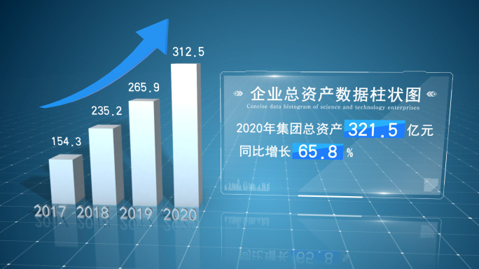 企业数据立体展示图AE模板