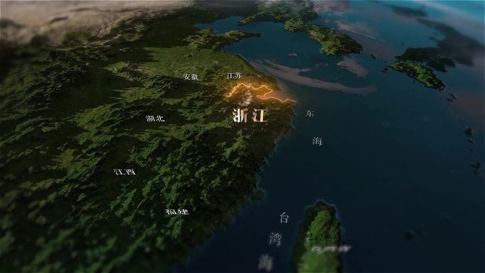 浙江地形图AE