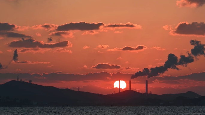 落日夕阳唯美海边日落