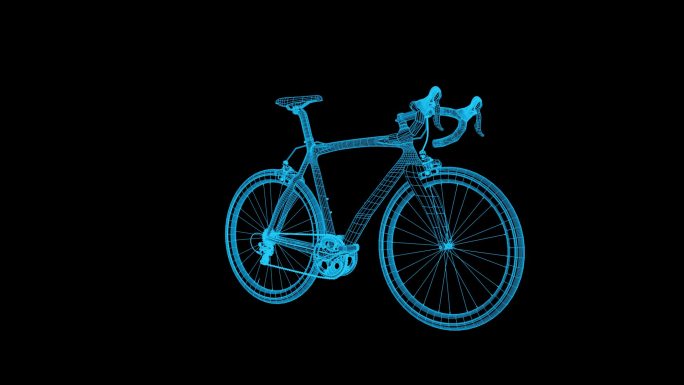 蓝色科技全息自行车2循环带通道