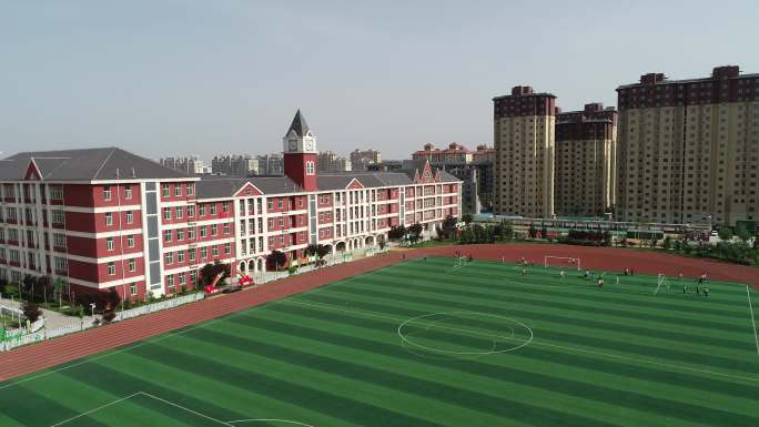 学校学校航拍校园空境