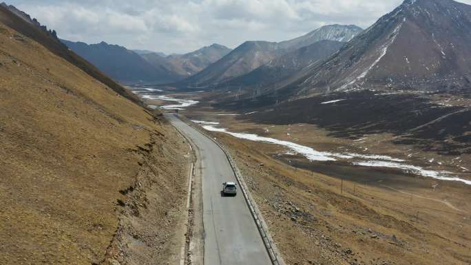 西藏318国道行车跟车航拍素材精剪
