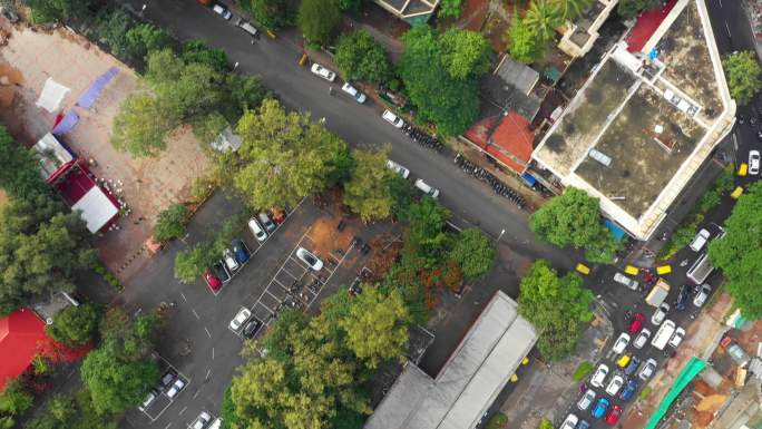 班加罗尔市交通街俯视全景