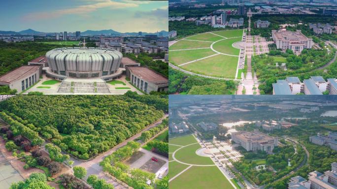 航拍南京东南大学九龙湖校区